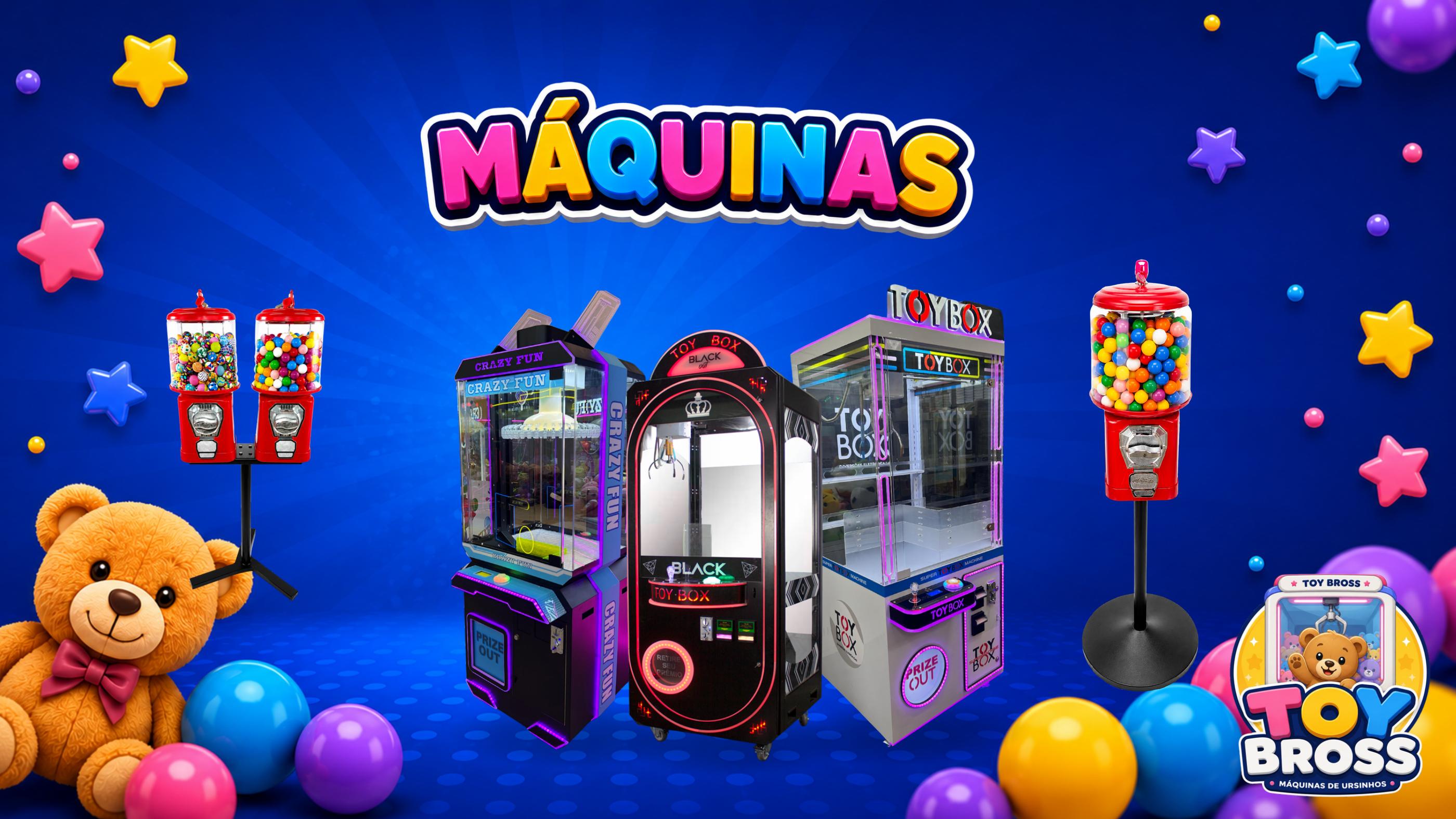 Máquinas de ursinhos e bolinhas Toy Bross